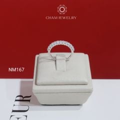Nhẫn NM167 CHAM JEWELRY, Full Nửa Hàng Đá 2.0mm (Barcode TNT501).