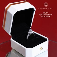 Nhẫn NC54 CHAM JEWELRY, Full Kim Cương Moissanite Chủ 5.4mm (Barcode ONNU48).