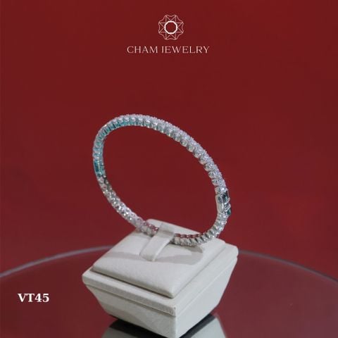 Vòng Tay VT45 CHAM JEWELRY, Vòng Tay Tennis Cao Cấp Full Đá 3.0mm (Barcode TV191)