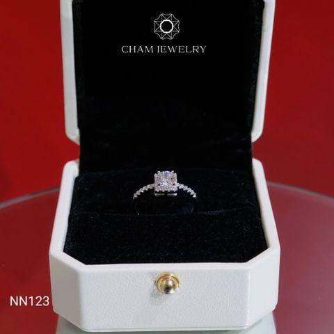 Nhẫn CHAM JEWELRY NN123, Nhẫn Vuông, Chủ 5.0mm (Barcode TNN295)