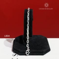 Lắc Tay Bé LB04 CHAM JEWELRY, Lắc Tay Xích Bản 4.0mm (Barcode TLBC636)