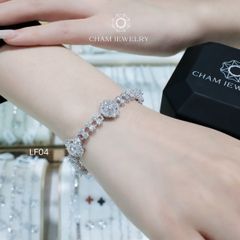 Lắc Tay LF04 CHAM JEWELRY, Full Moissanite 4.5mm (Barcode CCDLM02).