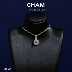 Mặt Dây Chuyền MKV03 Vàng 10k Chủ 4.5mm Kim Cương Lab Grown Diamond ( Barcode DM2)