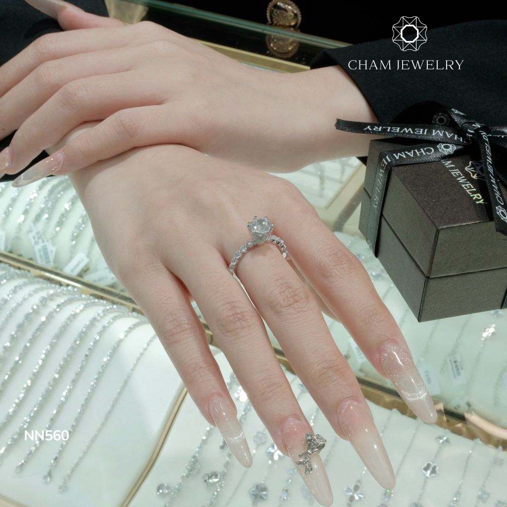 Nhẫn Nữ NN560 CHAM JEWELRY, Chủ 6.5mm (Barcode TNN1543)