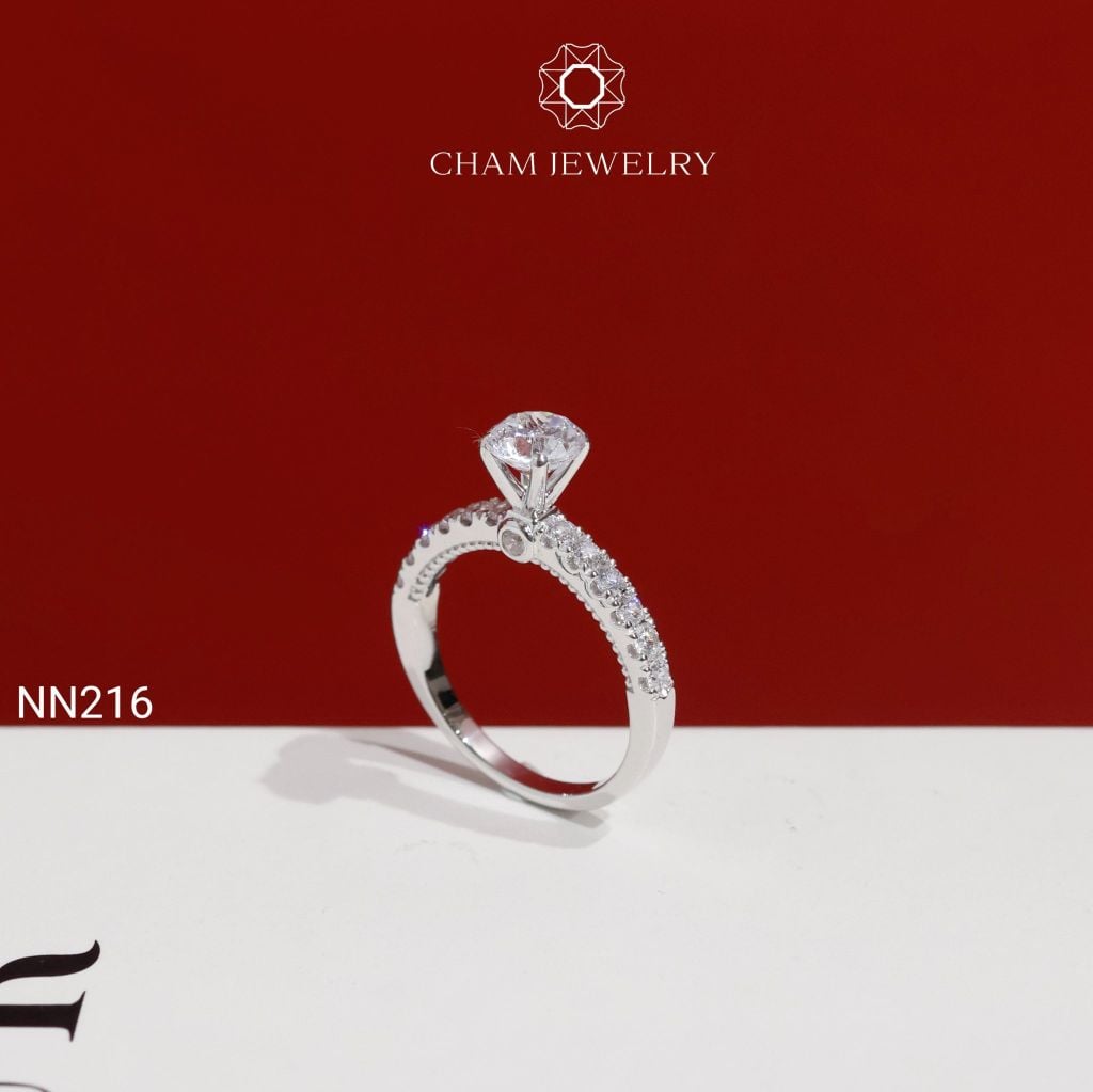 Nhẫn NN216 CHAM JEWELRY, Chủ 6.0mm( Barcode NNNH78).