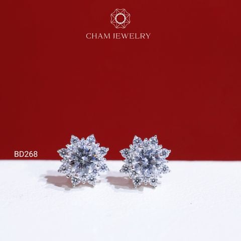 Hoa Tai BD268 CHAM JEWELRY , Chủ 4.5mm (Barcode TBD1298).