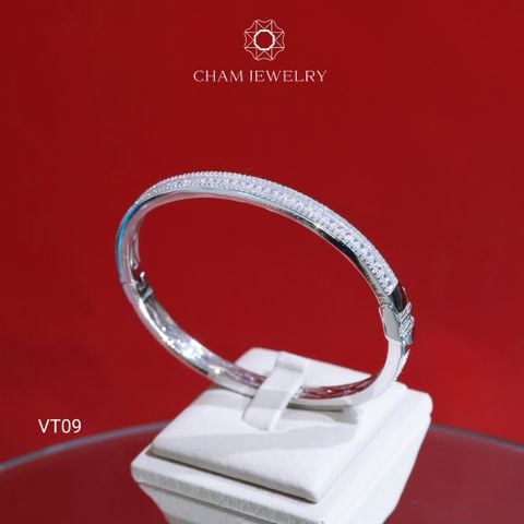 Vòng Tay CHAM JEWELRY VT09, Full Đá Bản 5.0ly (Barcode TVB120V-TV181-CV8003).