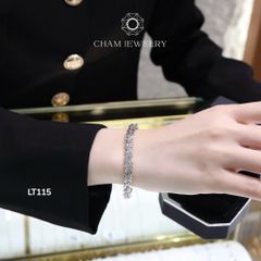 Lắc Tay CHAM JEWELRY LT115, Lắc Xoắn Hoa Mai 6.5mm (Barcode TLBC643).