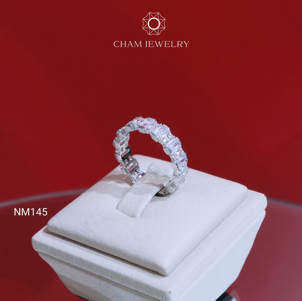 Nhẫn NM145 CHAM JEWELRY , Nhẫn Full Đá Barget (Barcode TNF07)