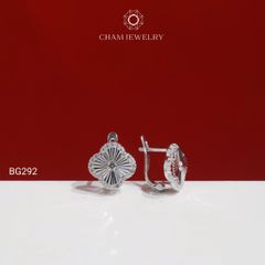 Hoa Tai BG292 CHAM JEWELRY, Cỏ 4 Lá Bản 9.0mm ( TBG929 ).