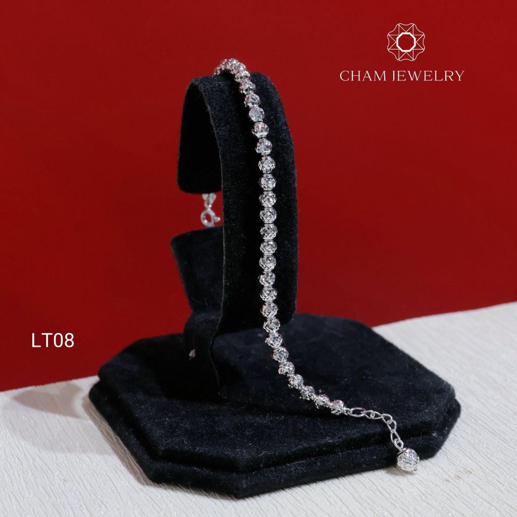 Lắc Tay LT08 CHAM JEWELRY , Lắc Bi Đều 4.0mm (Barcode TLBC822).