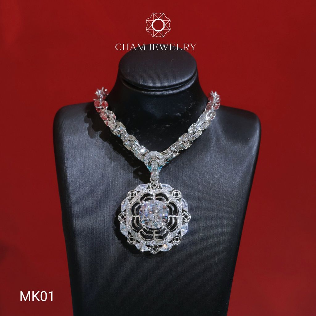 Mặt Dây Chuyền MK01 CHAM JEWERLY, Mặt Xoàn Kim Tiền Chủ 10.0mm (Barcode TMA1824).