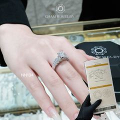 Nhẫn NC104 CHAM JEWELRY, Full Đá Moissanite, Chủ 7.2mm (Barcode OHNNU8)