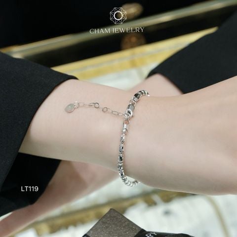 Lắc Tay CHAM JEWELRY LT119, Lắc Bi Ý 3.0mm Free Size (Barcode TLT995).