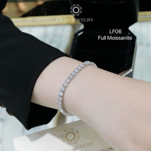 Lắc Tay LF06 CHAM JEWELRY, Full 4.0mm Khóa Tim (Barcode OLT1 ).