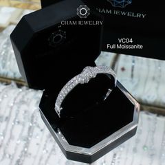 Vòng Tay VC04 CHAM JEWELRY, Full Moissanite Cao Cấp  (Barcode OVT03).