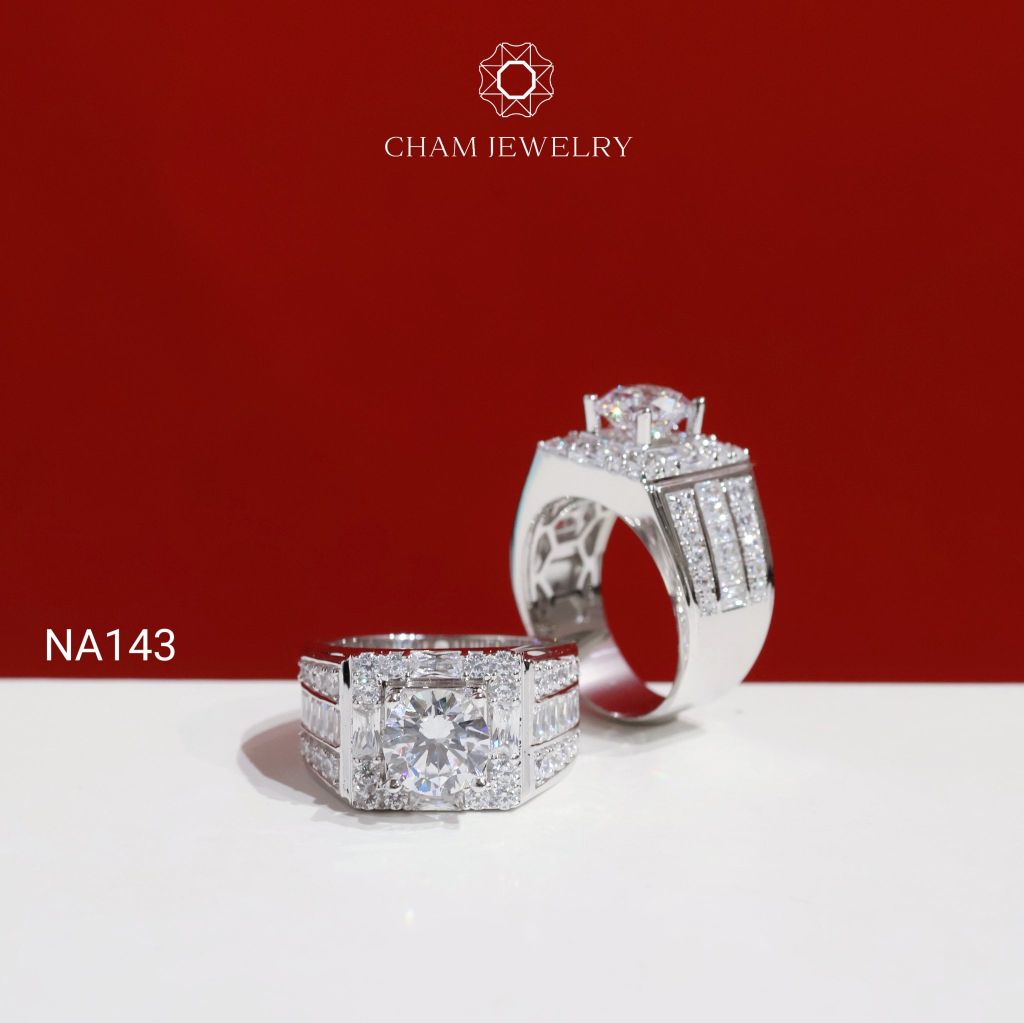 Nhẫn Nam NA143 CHAM JEWELRY, Chủ 8.1mm (TNNA410-C-N172)