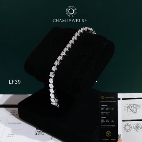 Lắc Tay LF39 CHAM JEWELRY, Lắc Tay Kiểu 4.0mm Full Moissanite C&C (OCL18)