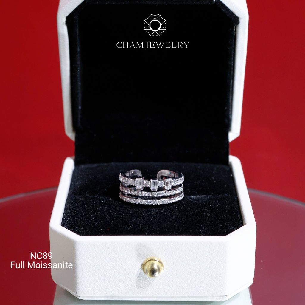 Nhẫn NC89 CHAM JEWELRY, Full Đá Moissanite (Barcode ONNU125)