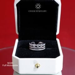 Nhẫn NC89 CHAM JEWELRY, Full Đá Moissanite (Barcode ONNU125)