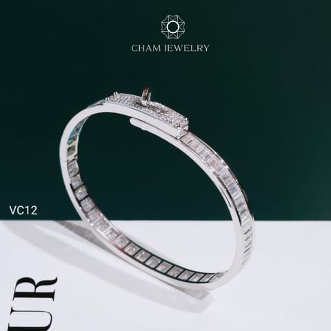 Vòng Tay VC12 CHAM JEWELRY, Vòng Full Moissanite (Barcode OCV07).