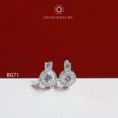 Hoa Tai BG71 CHAM JEWELRY, Hoa Tai Chủ 4.0mm (Barcode TVB256B).