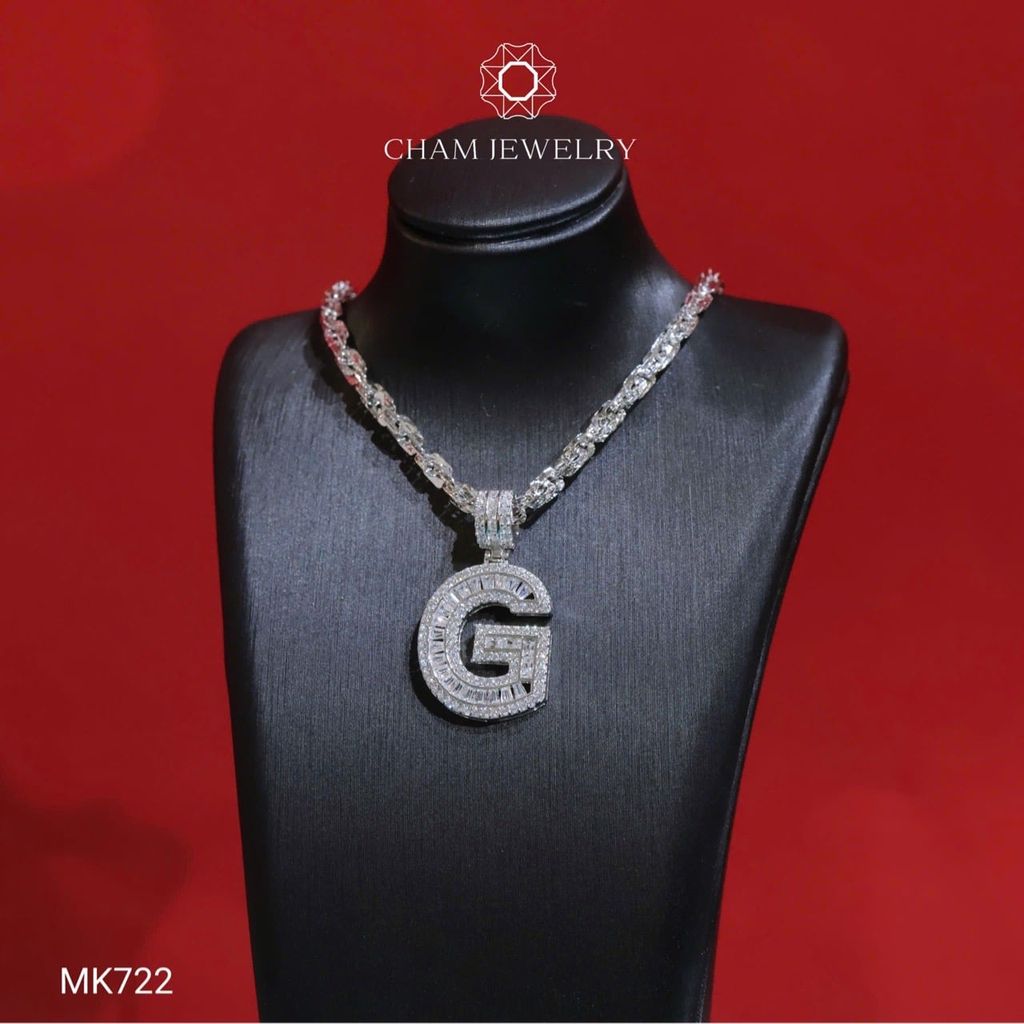 Mặt Dây Chuyền MK722 CHAM JEWELRY, Mặt Chữ G (Barcode TMCC22).