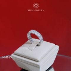 Nhẫn NM163 CHAM JEWELRY , Nhẫn Full Đá Barget Viền Tấm Bản 5.0mm (Barcode TNF52).