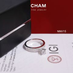 Nhẫn Nữ NNV15 Vàng 10k Chủ 4.5mm Kim Cương Lab Grown Diamond