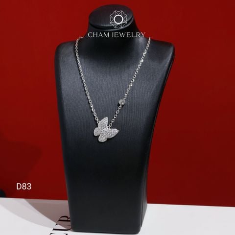 Dây Chuyền D83 CHAM JEWELRY, Dây Liền Mặt Bướm Full Đá Bản 12.0mm (Barcode TDKM585)