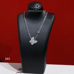 Dây Chuyền D83 CHAM JEWELRY, Dây Liền Mặt Bướm Full Đá Bản 12.0mm (Barcode TDKM585)