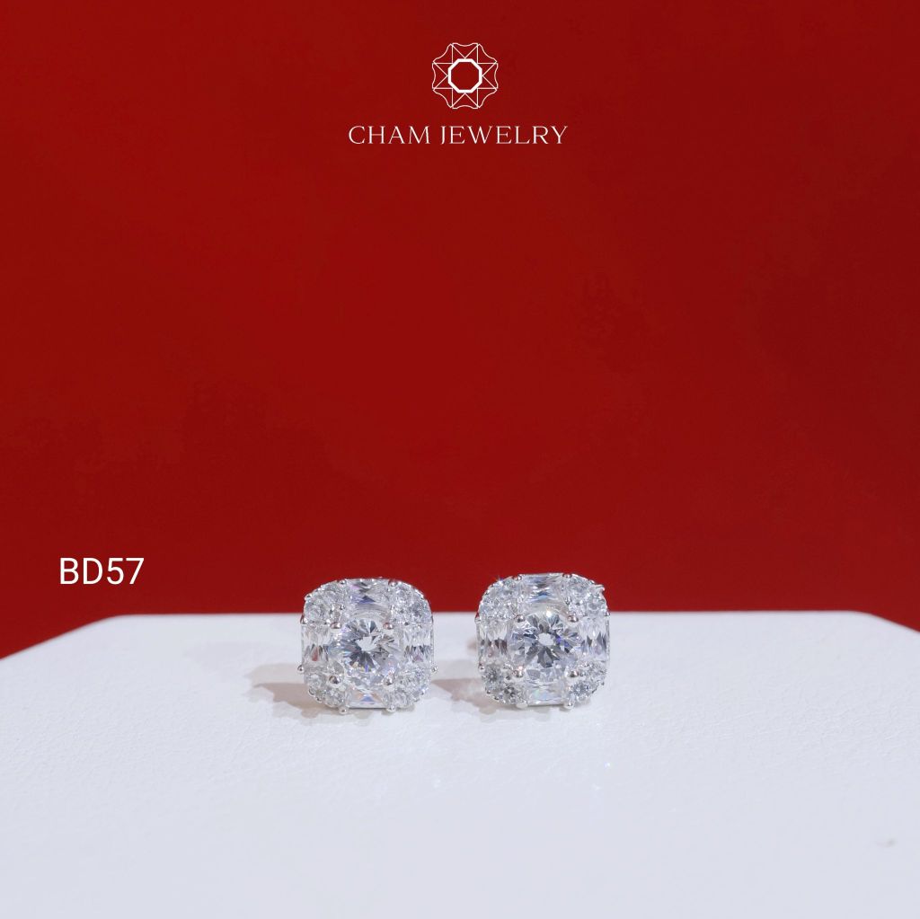 Hoa Tai BD57 CHAM JEWELRY, Chủ 4.0mm (Barcode TBD1686).