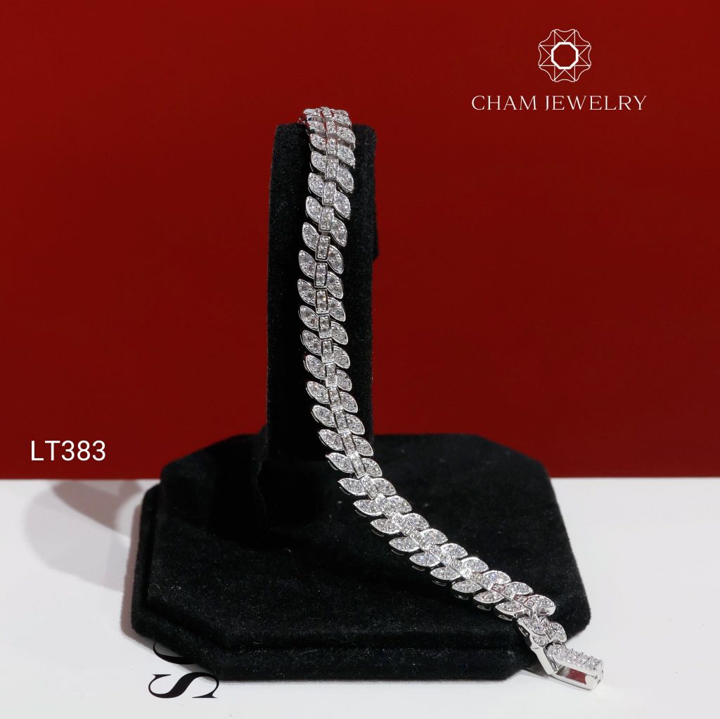 Lắc Tay LT383 CHAM JEWELRY, Lắc Tay Kiểu Full Đá (Barcode NLHN44)