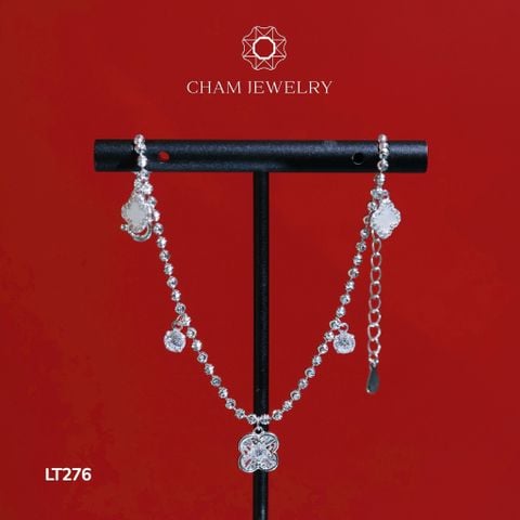 Lắc Tay CHAM JEWELRY LT276, Lắc Cỏ 4 Lá (Barcode TLT1283)
