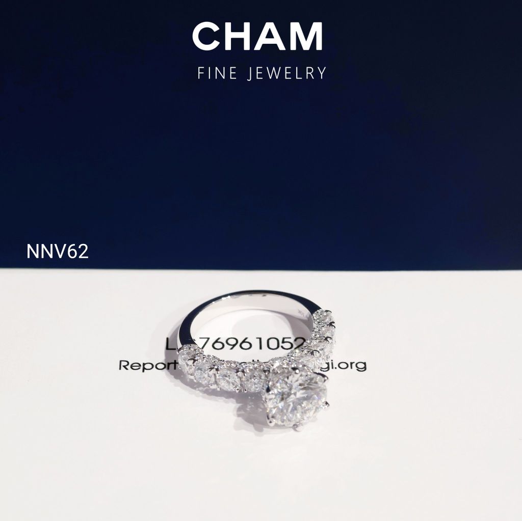 Nhẫn Nữ NNV62 Vàng 10k Chủ 8.1mm Kim Cương Lab Grown Diamond (Barcode DNU05)