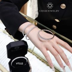 Vòng Tay CHAM JEWELRY VT112, Vòng Nửa Hàng Đá 3.5mm ( C3DV001).