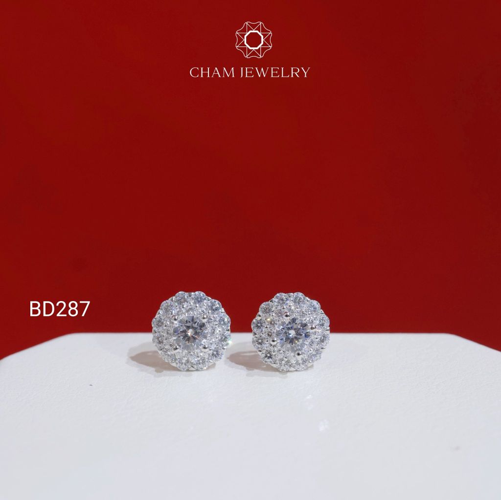 Hoa Tai BD287 CHAM JEWELRY, Chủ 4.0mm (Barcode TBD1716).