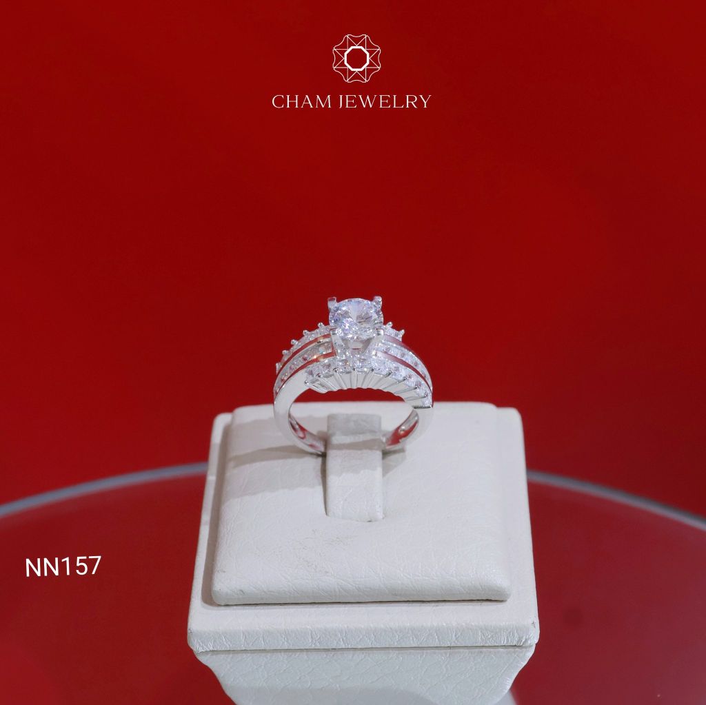 Nhẫn NN157 CHAM JEWELRY, Chủ 6.5mm (Barcode TNN1780).