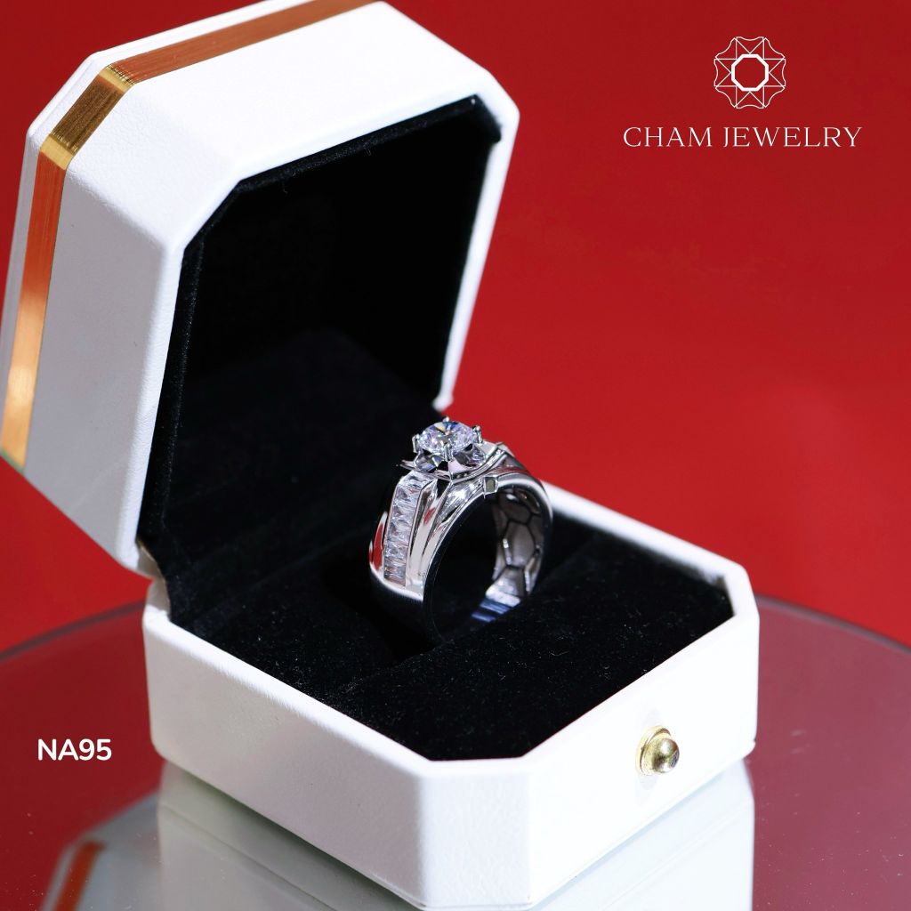 Nhẫn Nam NA95 CHAM JEWELRY, Viên Chủ 7.0mm (Barcode TNNA378).