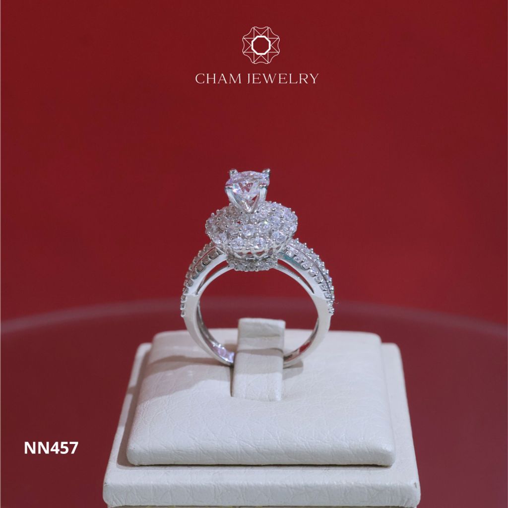 Nhẫn Nữ CHAM JEWELRY NN457, Chủ 6.0mm (Barcod CNTN370).