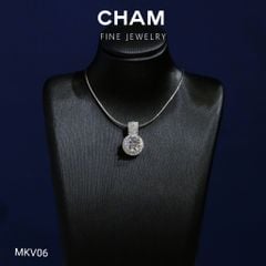 Mặt Dây Chuyền MKV06 Vàng 10k Chủ 6.3mm Kim Cương Lab Grown Diamond (Barcode MD87)