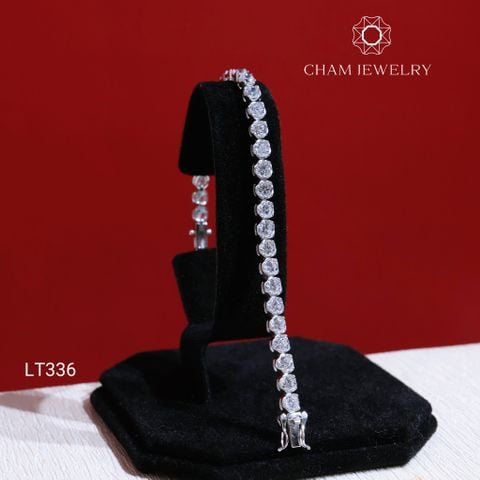 Lắc Tay LT336 CHAM JEWELRY , Lắc Tay Full Đá 4.0mm (Barcode TLT1300).