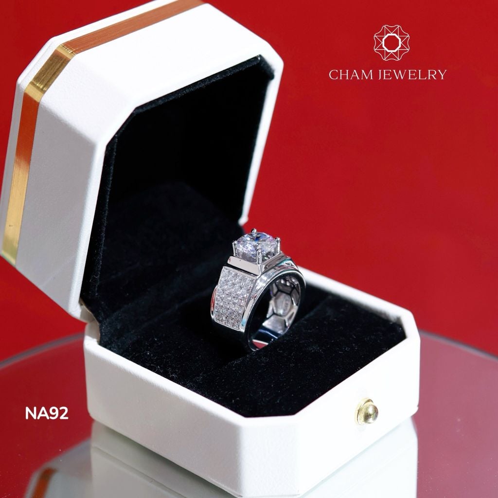 Nhẫn Nam NA92 CHAM JEWELRY, Chủ 9.0mm (Barcode TNNA366).