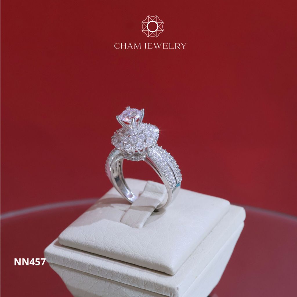 Nhẫn Nữ CHAM JEWELRY NN457, Chủ 6.0mm (Barcod CNTN370).