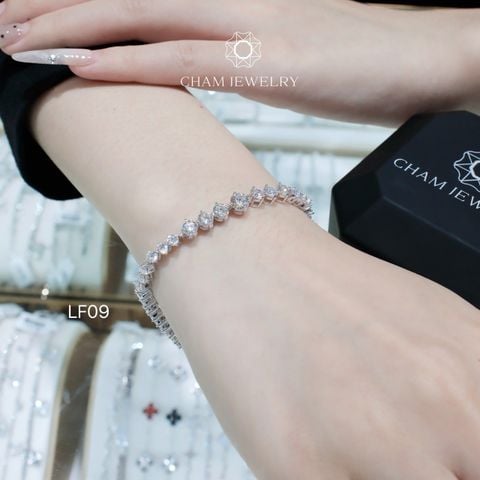 Lắc Tay LF09 CHAM JEWELRY, Full Moissanite (Barcode CLMR362)