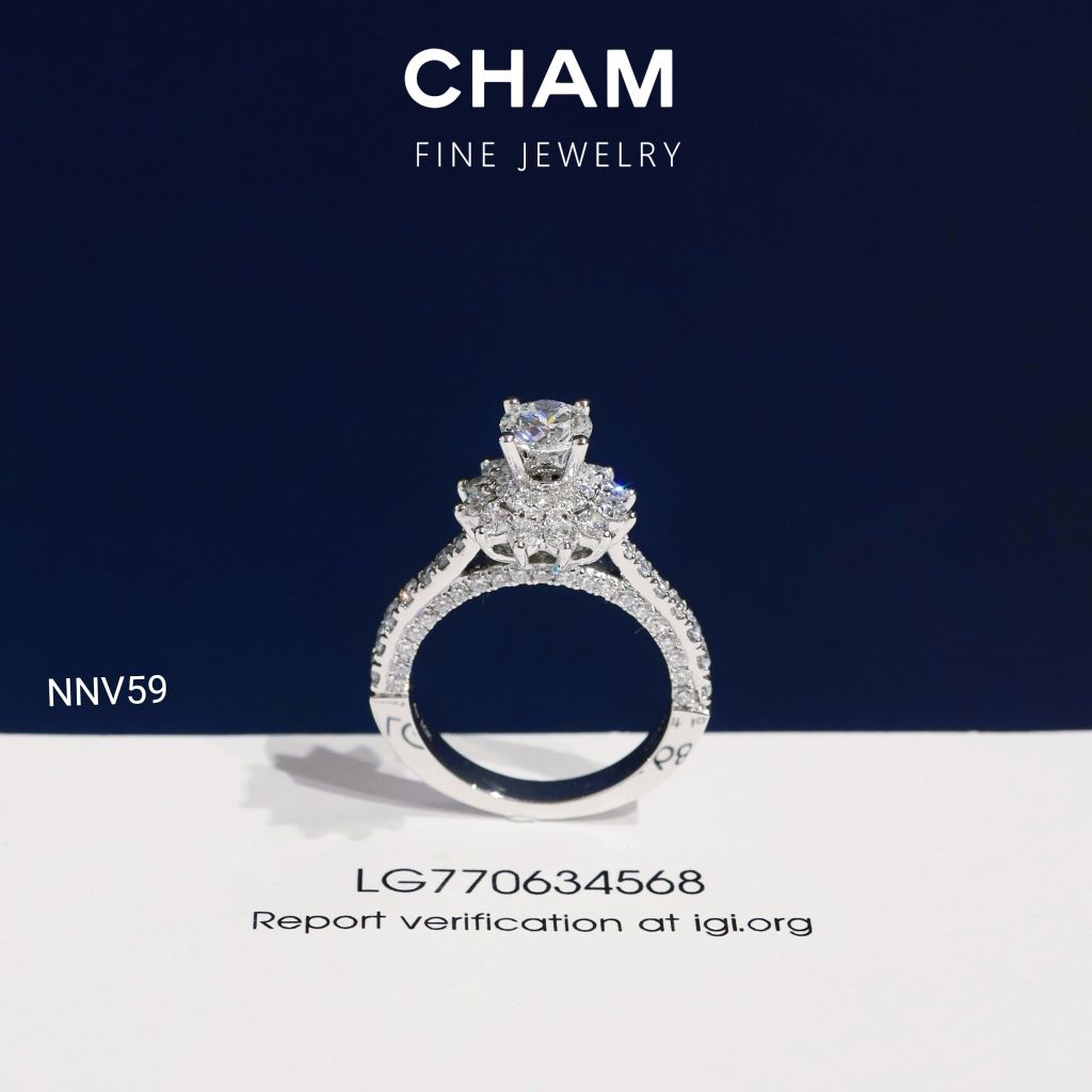 Nhẫn Nữ NNV59 Vàng 10k Chủ 5.4 Kim Cương Lab Grown Diamond