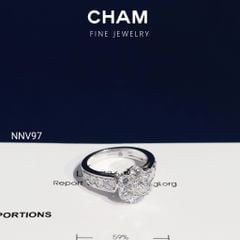 Nhẫn Nữ NNV97 Vàng 10k Chủ 4.0mm Kim Cương Lab Grown Diamond ( Barcode CNNV05)