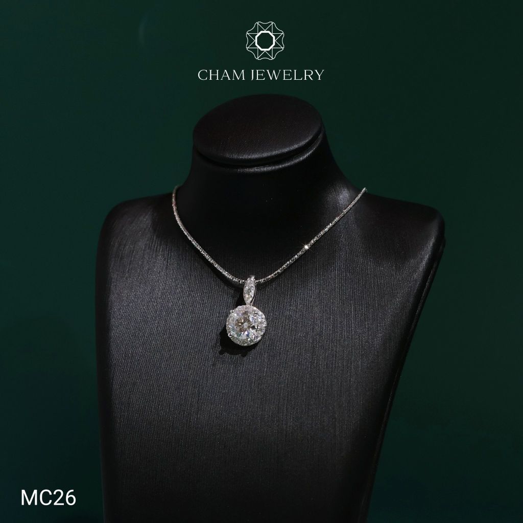 Mặt Dây Chuyền MC26 CHAM JEWELRY ,Chủ 6.3mm Moissanite  ( TVM46 - OCM36 ).