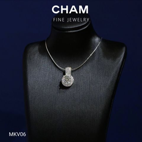 Mặt Dây Chuyền MKV06 Vàng 10k Chủ 6.3mm Kim Cương Lab Grown Diamond (Barcode MD87)