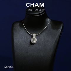 Mặt Dây Chuyền MKV06 Vàng 10k Chủ 6.3mm Kim Cương Lab Grown Diamond (Barcode MD87)